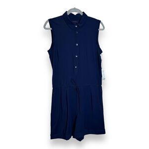 NWT WOMEN'S KINONA STYLE FOR MILES ROMPER GOLF PICKLEBALL NAVY Sz M UPF 50+
